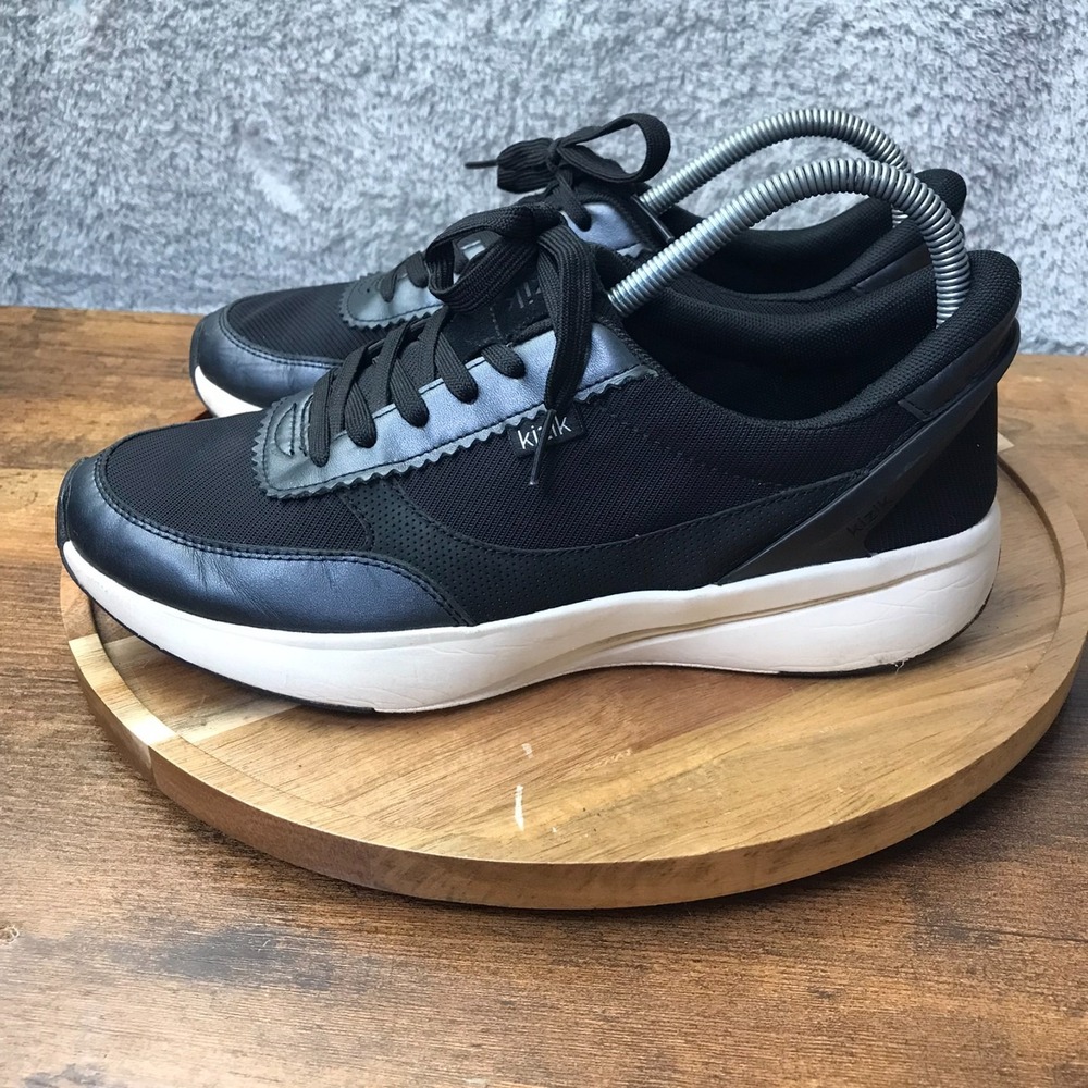 Kizik Paris Sneakers Womens 9.5 Blk Mesh/Leather Slip On Hands Free Comfort Shoe - Picture 7 of 13